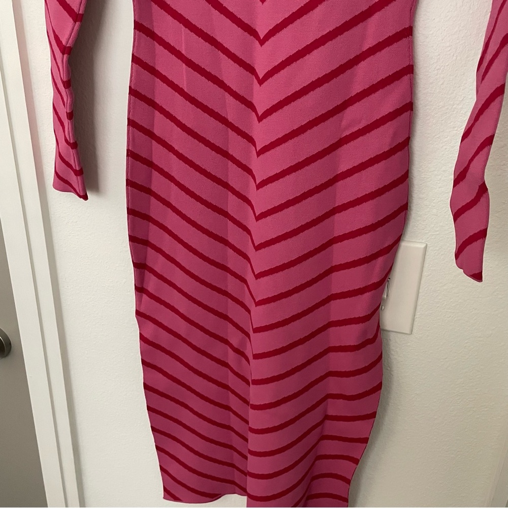 STAUD • castle heart striped midi cut out dress - Picture 9 of 10